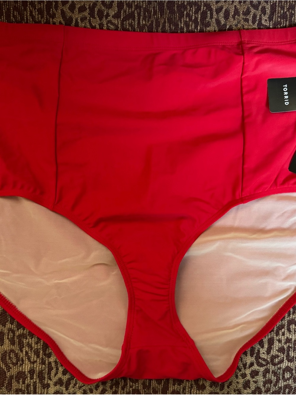 NWT Torrid Red High-Rise Swim Bikini Bottom Only Size 3 22/24 3X